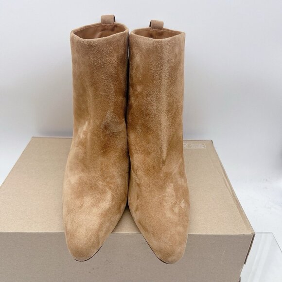 Vince Hillside Women’s Ankle Boots Booties Tan Brown Suede High Heel US 10 EU 41 - Picture 4 of 10